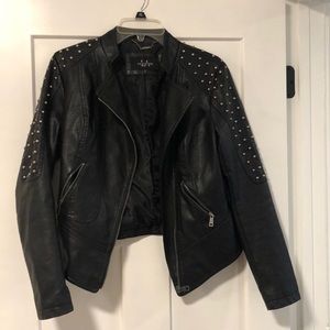 Black leather jacket